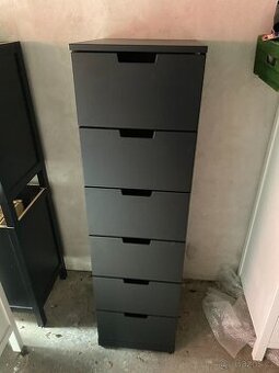 IKEA Nordli - 6 zásuvek - černá - 1