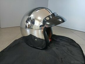 Prodám retro chrom helmu na moto NOVÁ