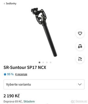 Odpružená sedlovka Suntour SP17