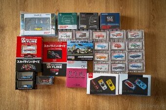 Sběratelské modely 1:64 Tomica, Kyosho - Honda, Nissan, add.