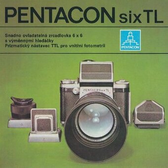 Prospekty k fotoaparátům Pentacon Six a Praktica