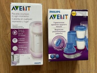 Philips Avent Pohárky + Cestovní ohřívač
