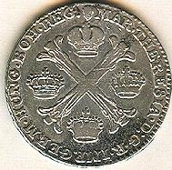 Mince Marie Terezie 1/2 tolar křížový 1764 Brusel