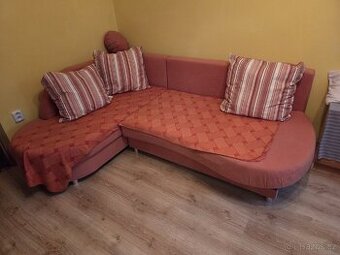 Rohová rozkládací sedačka