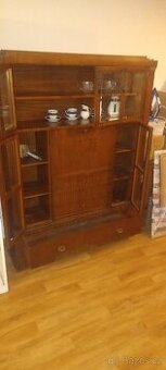 Vitrína a bar s příborníkem - 1