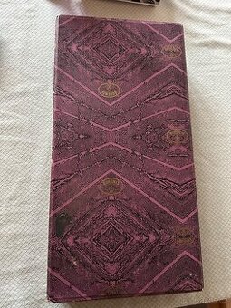 Luxusní sada kobaltového skla Bohemia moravské sklárny