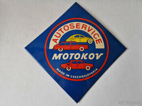 Originální reklamní cedule Motokov autoservice opravna aut