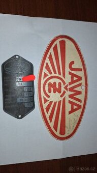 JAWA 500 OHC r.1956 originál štít s orig. prodejní visačkou
