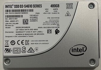 SSD 480GB 2.5” SATA 6Gb/s 7mm Intel SSD DC S4610
