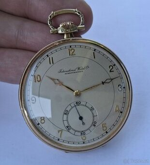 Zlaté kapesní hodinky IWC Schaffhausen 14K