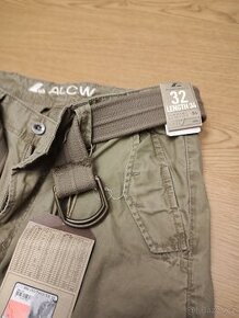 Angelo Litrico-khaki kalhoty s páskem