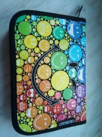 penál Herbita vybavený,vintage pouzdro