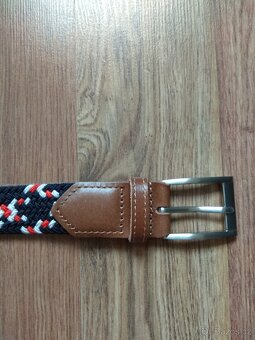 Nový pánský pružný opasek Celio - červeno-modro-bílý