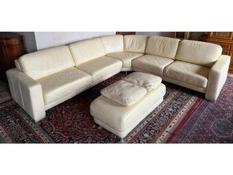 Luxusní moderní rohová kožená sedací souprava,3221