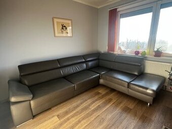 L Grey kožená souprava