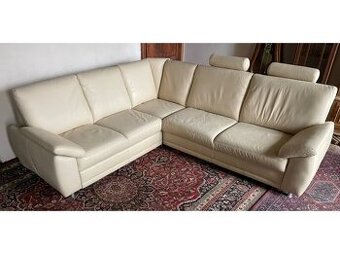 Luxusní moderní rohová kožená sedací souprava,2496