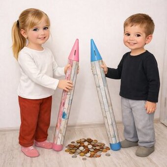 Velká pokladnička ve tvaru tužky