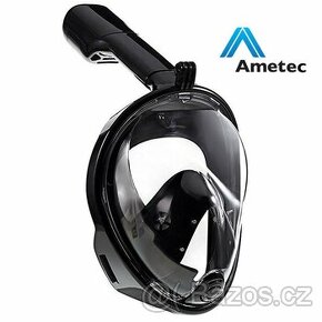 Nová celoobličejová potápěcí maska Ametec - černá - 1