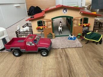 Schleich stàj + přepravní auto