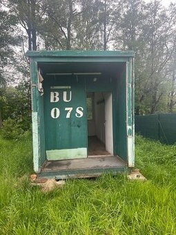 Stavební buňka s oknem a dveřmi, rozměr buňky 6x2.45x3m
