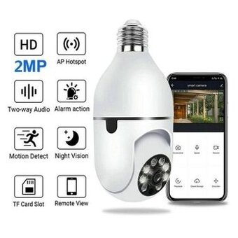 INTELIGENTNÍ JORTAN JT-8177+BEZPEČNOSTNÍ KAMERA WIFI IP +E27