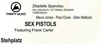 2 vstupenky na Sex Pistols do Berlína, 4.7.2025