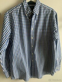 Pánská košile kostkovaná s dlouhým rukávem, vel. L