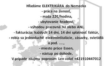 Elektrikár Nemecko mesto Essen