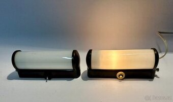 1 pár 2 ks lampiček hnědých bakelit RETRO kousky