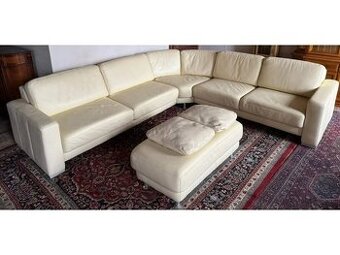 Luxusní moderní rohová kožená sedací souprava,3221