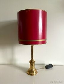 Velká retro mosazná stolní lampa ve stylu Empire - 1