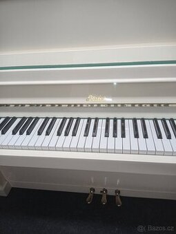 Bílé piano, pianino, klavír Petrof-Rosler