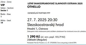 LETNÍ SHAKESPEAROVSKÉ SLAVNOSTI OSTRAVA OTHELLO 27. 7. 2025 - 1