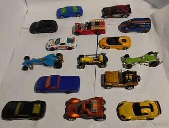 Autíčka, sada 15 angličáků, kov, Hot wheels, Mattel, pěkné
