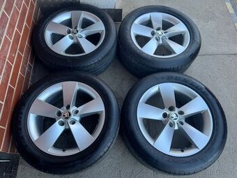 Alu 17" 5x112 škoda RATIKON letní 50% KaroQ Pěkné