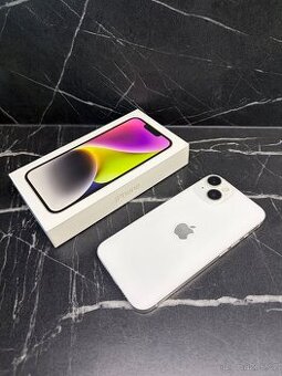 iPhone 14, 128 GB, bílý – TOP STAV, BEZ ŠKRÁBANCŮ