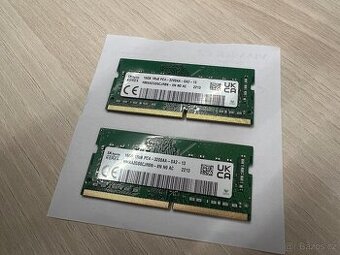 2x SkHynix operační paměťi SODIMM,DDR4 16GB,3200Mhz, zánovní