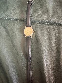 Vintage dámské hodinky SONO – elegantní zlatavý ciferník