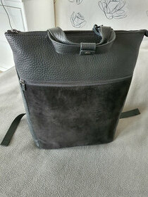 Zign - Moderní, kožený, hranatý unisexový batoh