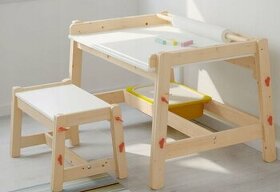 IKEA FLISAT Dětský psací stůl nastavitelný vč. židličky