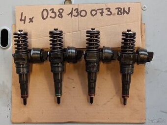 4x VSTŘIK - č. 038130073BN - VW / ŠKODA 1.9TDi 77KW BLS