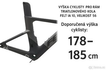 Triatlonový rám FELT IA 10 gray, model 2019