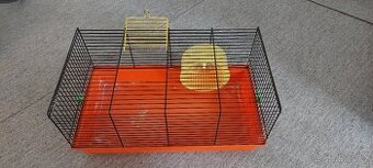 Klec pro křečky nebo křečíky - oranžová (50,0x28,0x25,0cm)