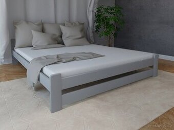 Nová postel MASIV BOROVICE grafit 160x200cm + rošt