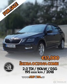 Škoda Octavia Combi 2.0TDI 110kW 2018 DSG WEBASTO LED SVETLO