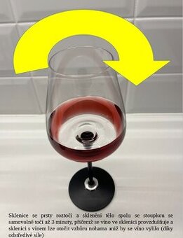 Točící sklenice na víno spinning wine tančící sklenice