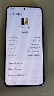 Samsung Galaxy S22 5G 8/128GB S901B, Phantom Black