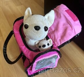 Plyšový pes Chi Chi Love v kabelce