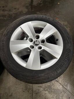 ALU Kola originál Škoda na pneu 185/60 R15 Continental