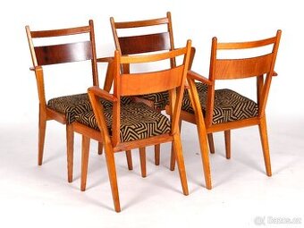 Designové kubistické židle JITONA po přečalounění, 4 ks